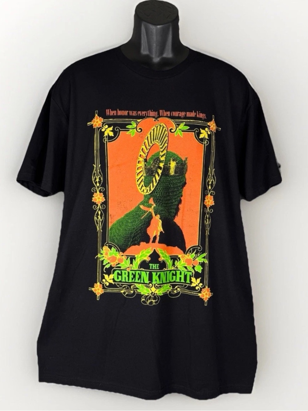 The Green Knight Studiohouse Designs x A24 Movie Promo Black Goth SS-Tee Mens XL